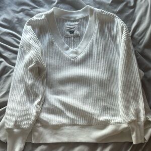AE Oversized v-neck waffle sweatshirt XXS (only worn once)